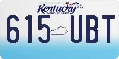 KY license plate 615UBT