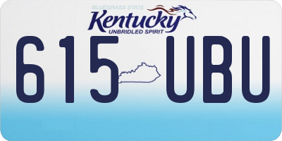 KY license plate 615UBU