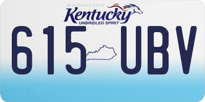 KY license plate 615UBV