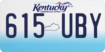 KY license plate 615UBY