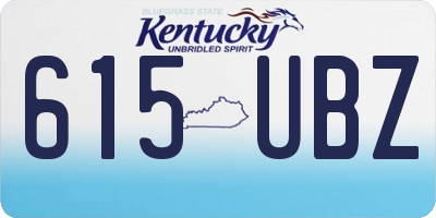 KY license plate 615UBZ