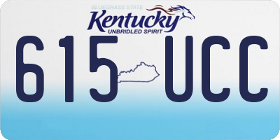 KY license plate 615UCC