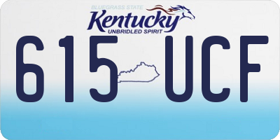 KY license plate 615UCF