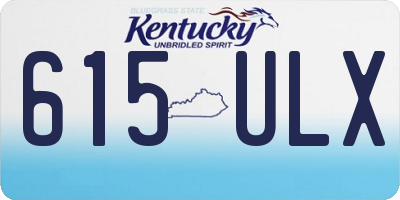 KY license plate 615ULX