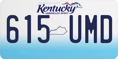 KY license plate 615UMD