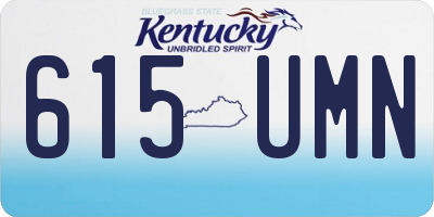 KY license plate 615UMN