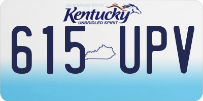 KY license plate 615UPV