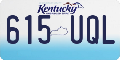 KY license plate 615UQL