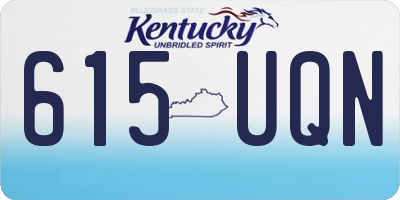 KY license plate 615UQN