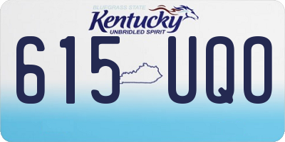 KY license plate 615UQO