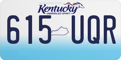 KY license plate 615UQR