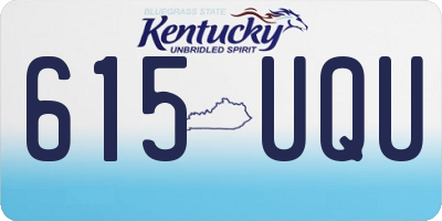 KY license plate 615UQU