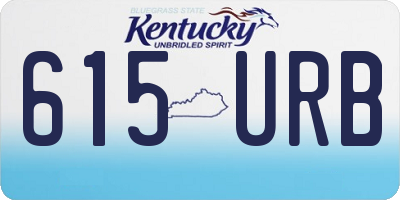 KY license plate 615URB