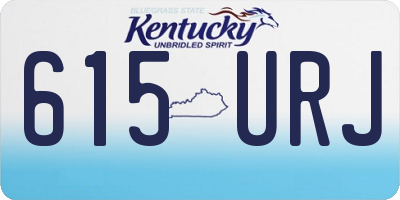 KY license plate 615URJ