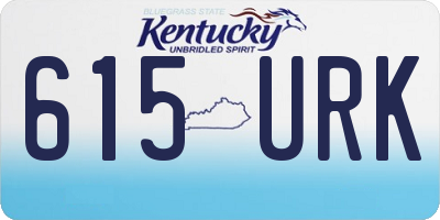 KY license plate 615URK