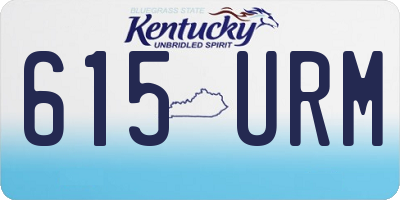KY license plate 615URM