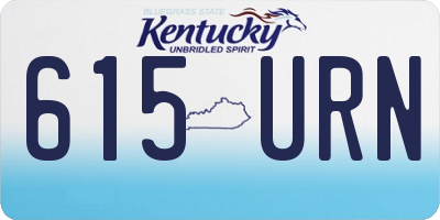 KY license plate 615URN