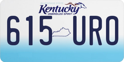 KY license plate 615URO