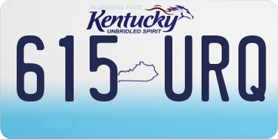 KY license plate 615URQ