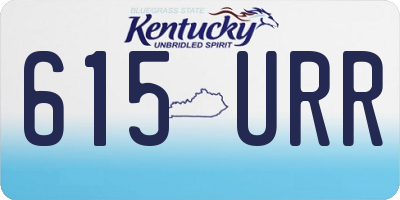 KY license plate 615URR