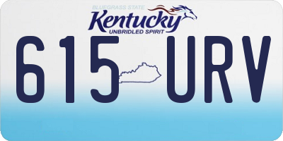 KY license plate 615URV