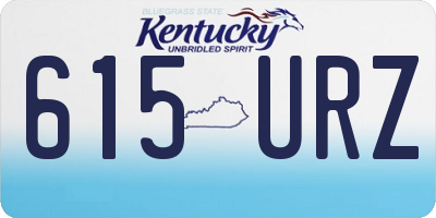 KY license plate 615URZ