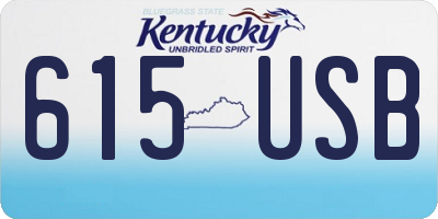KY license plate 615USB