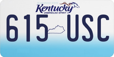 KY license plate 615USC