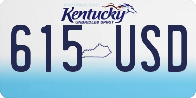 KY license plate 615USD