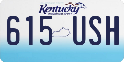 KY license plate 615USH
