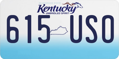KY license plate 615USO