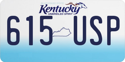 KY license plate 615USP