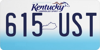 KY license plate 615UST