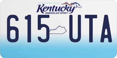 KY license plate 615UTA