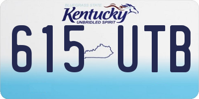 KY license plate 615UTB