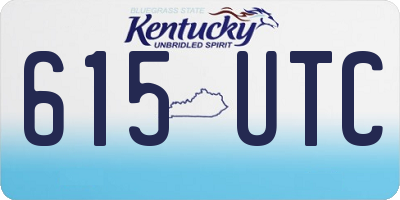 KY license plate 615UTC