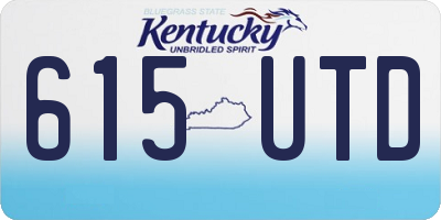 KY license plate 615UTD