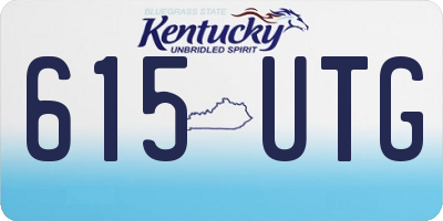 KY license plate 615UTG