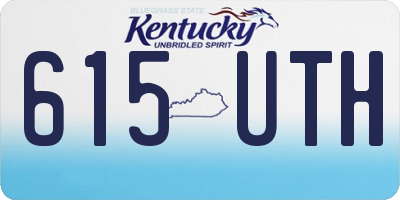 KY license plate 615UTH