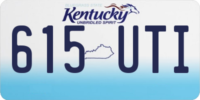 KY license plate 615UTI