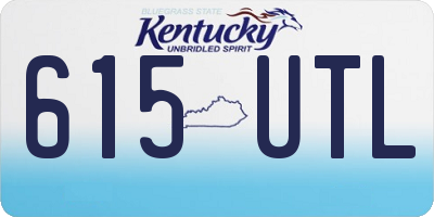 KY license plate 615UTL