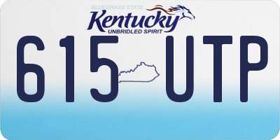 KY license plate 615UTP