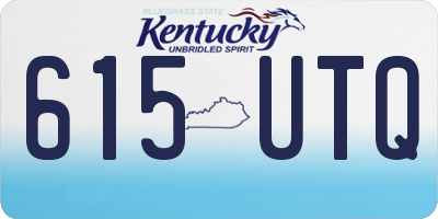 KY license plate 615UTQ