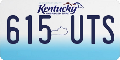 KY license plate 615UTS