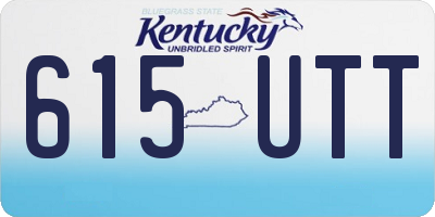 KY license plate 615UTT