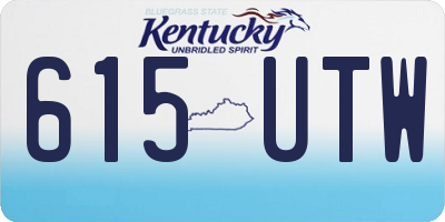 KY license plate 615UTW