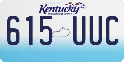 KY license plate 615UUC