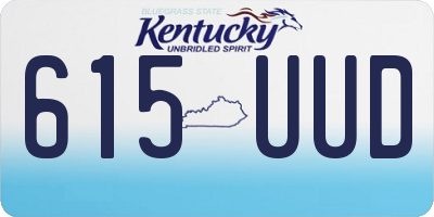 KY license plate 615UUD