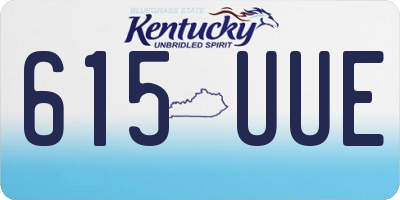 KY license plate 615UUE
