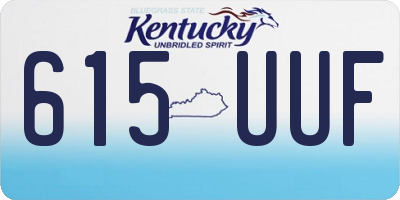 KY license plate 615UUF